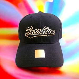 NWT Brooklyn Navy Blue Wool Blend Baseball Hat Cap